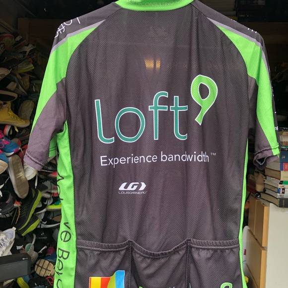 Louisgarneau"Loft9 " Mens Black Lime Cycle Jersey Top Size Large - Picture 9 of 14
